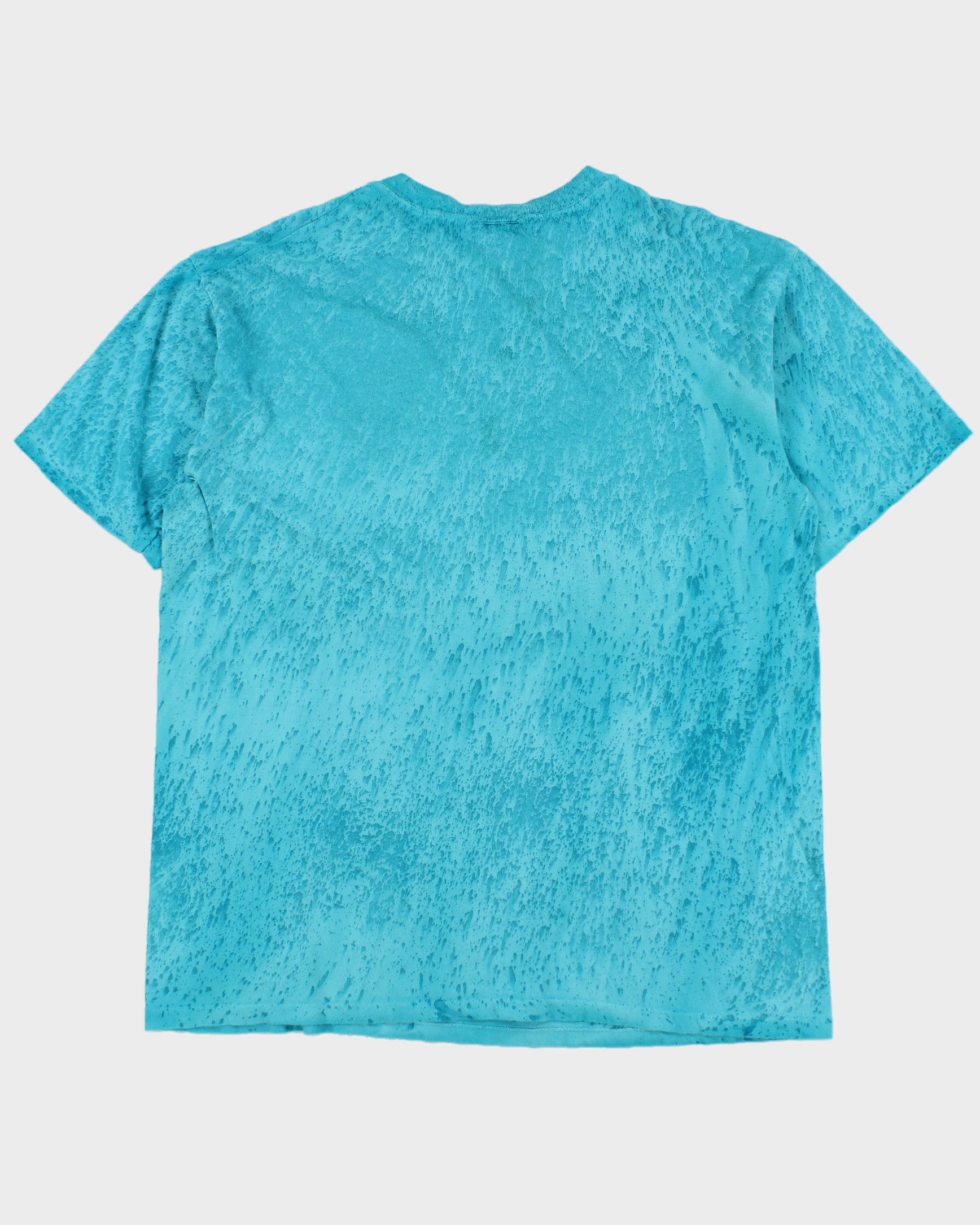 Vintage 1991 Reebok Aqua Tie-Dye Heavyweight Single Stitch Made In Canada Crewneck T-Shirt - L