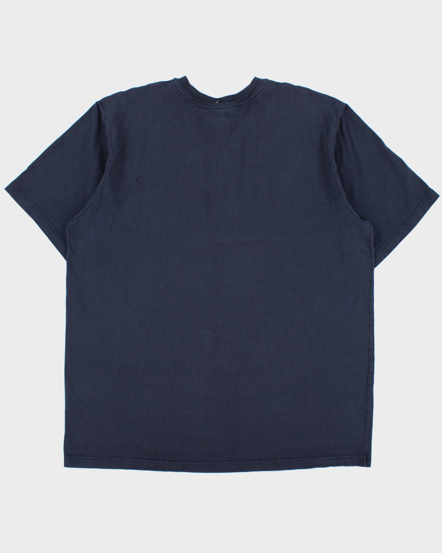 Vintage Carhartt Navy Dearborn Heavyweight Original Fit Henley Pocket T-Shirt - XL
