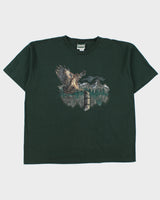 Vintage 1990s Northern Elements Heavyweight Eagle Single Stitch Made In Canada Crewneck T-Shirt - XXL