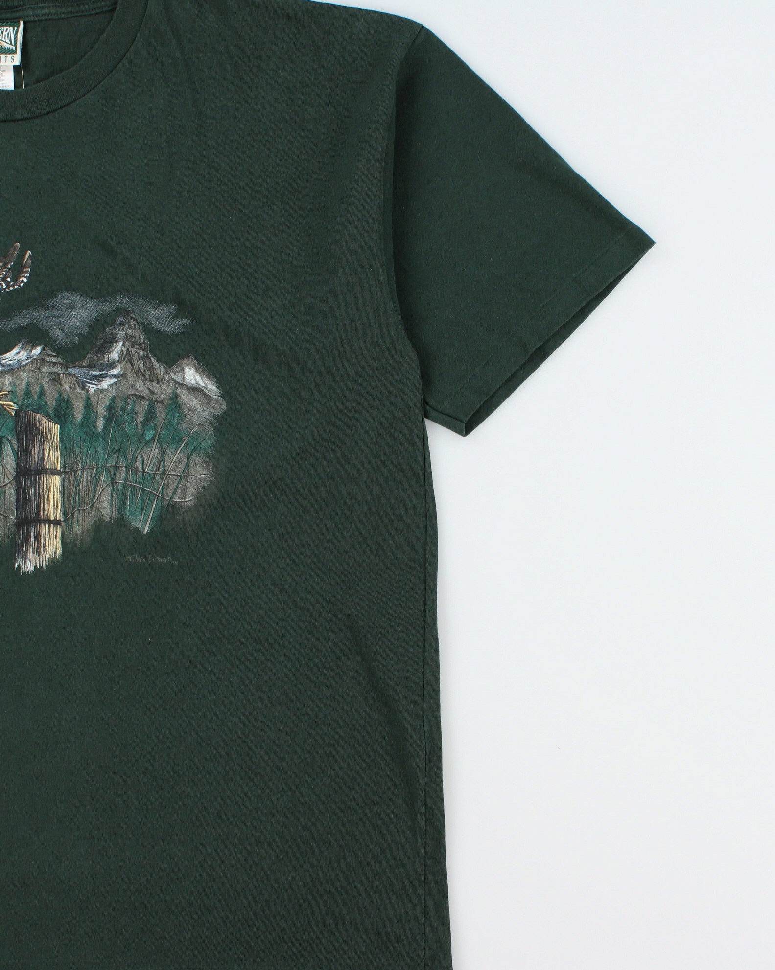Vintage 1990s Northern Elements Heavyweight Eagle Single Stitch Made In Canada Crewneck T-Shirt - XXL