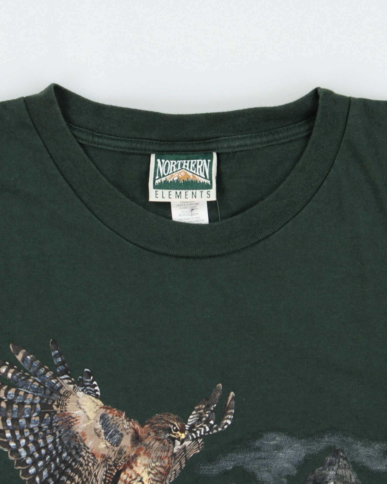 Vintage 1990s Northern Elements Heavyweight Eagle Single Stitch Made In Canada Crewneck T-Shirt - XXL