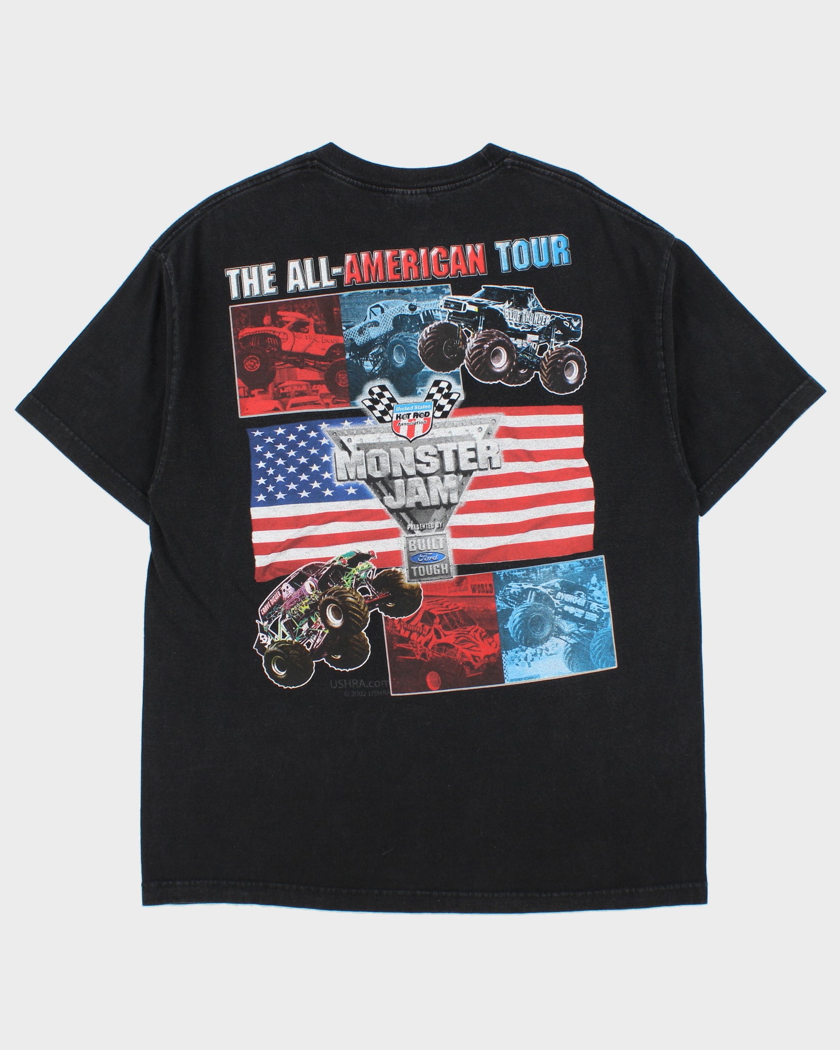 Vintage 2002 Monster Jam The All-American Tour Heavyweight AAA Crewneck T-Shirt - XL