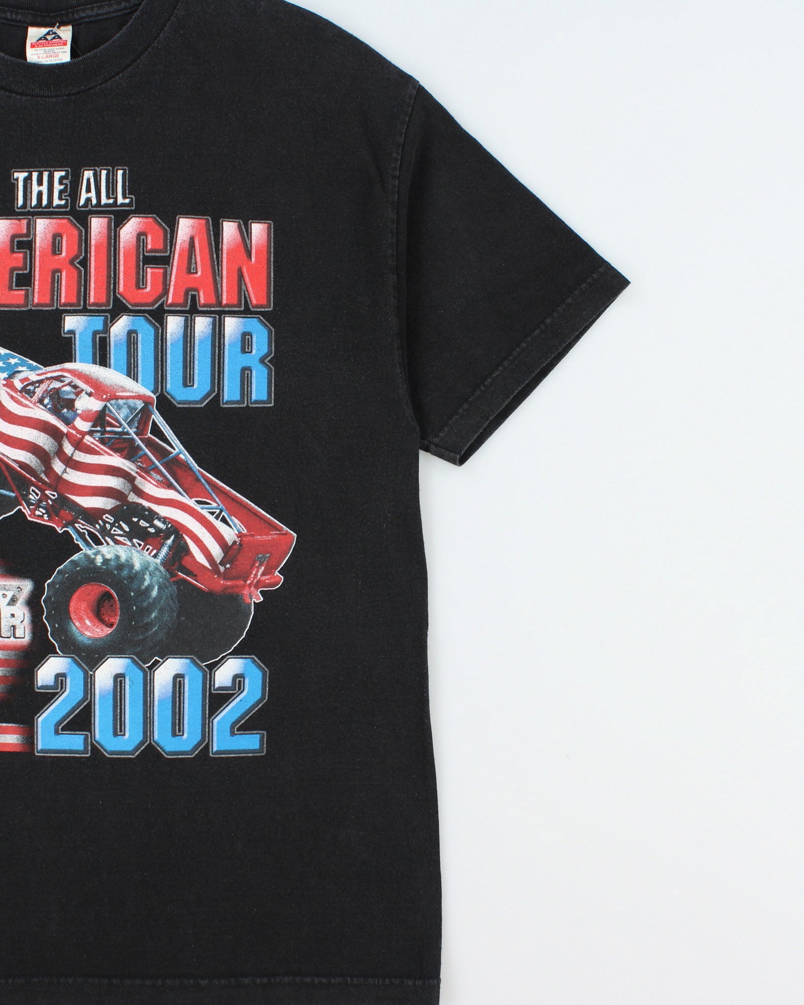 Vintage 2002 Monster Jam The All-American Tour Heavyweight AAA Crewneck T-Shirt - XL