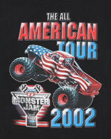 Vintage 2002 Monster Jam The All-American Tour Heavyweight AAA Crewneck T-Shirt - XL