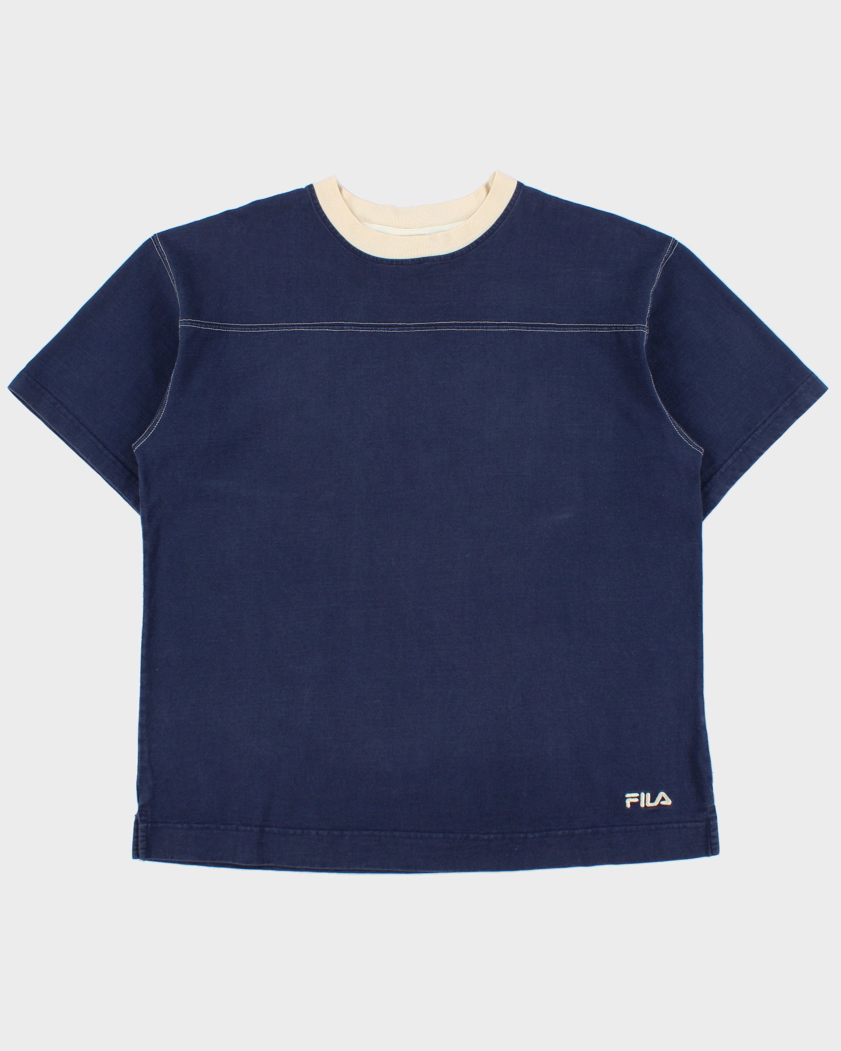 Vintage 1990s Fila Heavyweight Contrast Stitch Made In Canada Crewneck T-Shirt - L
