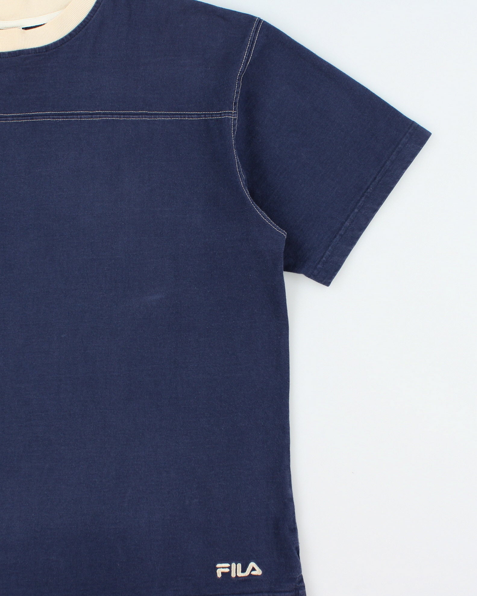 Vintage 1990s Fila Heavyweight Contrast Stitch Made In Canada Crewneck T-Shirt - L