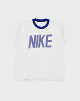 Vintage 1980s Nike Big Swoosh Speckled Single Stitch Made In USA Crewneck T-Shirt - L