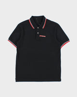 Prada Sport Piquet Ribbed Cuff Short Sleeve Polo Shirt - M