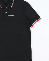 Prada Sport Piquet Ribbed Cuff Short Sleeve Polo Shirt - M