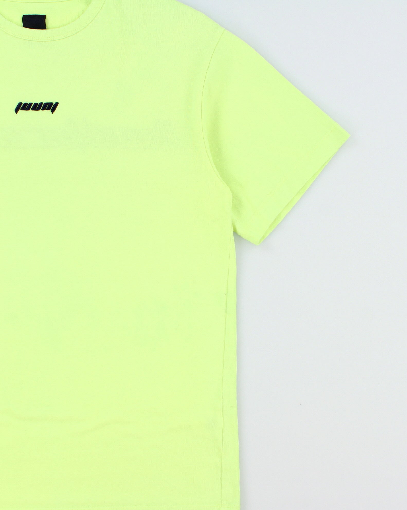 Juun.J Heavyweight Volt Green 'The Altered Tech' Embroidered Crewneck T-Shirt - M