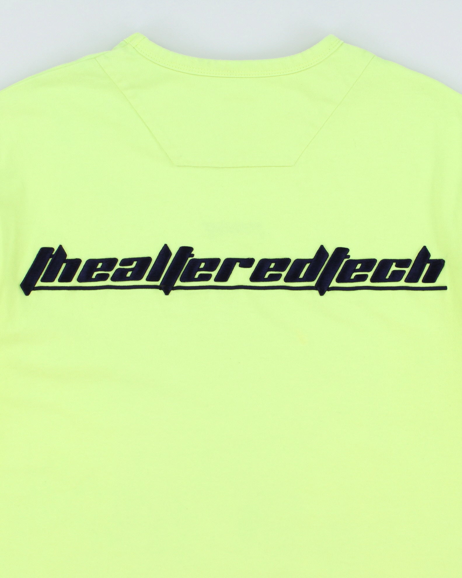 Juun.J Heavyweight Volt Green 'The Altered Tech' Embroidered Crewneck T-Shirt - M