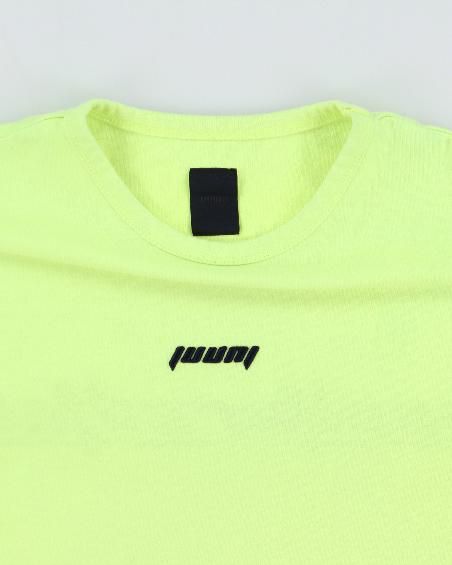 Juun.J Heavyweight Volt Green 'The Altered Tech' Embroidered Crewneck T-Shirt - M