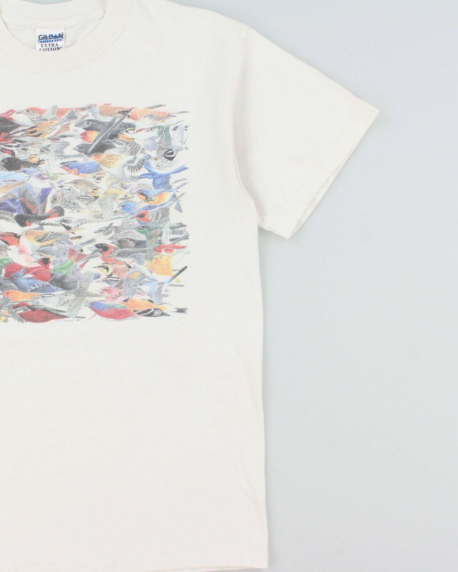 Vintage 1997 Beth Hansen British Columbia Birdlife Heavyweight Gildan Crewneck T-Shirt - M