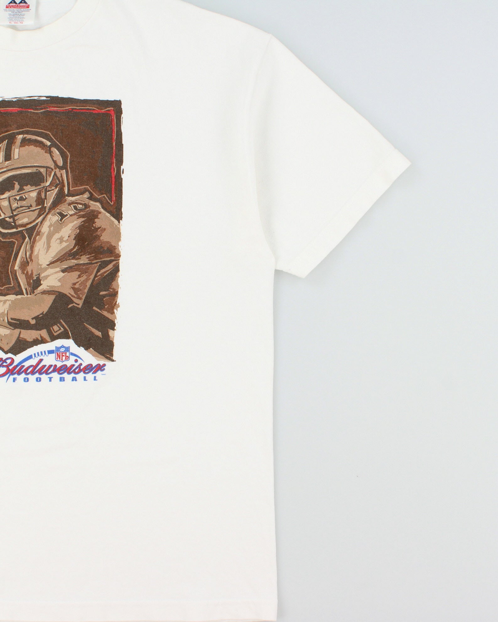 Vintage 1999 Budweiser Football NFL Heavyweight AAA Crewneck T-Shirt - XL