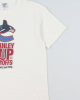 Vintage 2003 Vancouver Canucks Stanley Cup Playoffs NHL Heavyweight Gildan Crewneck T-Shirt - L