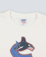 Vintage 2003 Vancouver Canucks Stanley Cup Playoffs NHL Heavyweight Gildan Crewneck T-Shirt - L