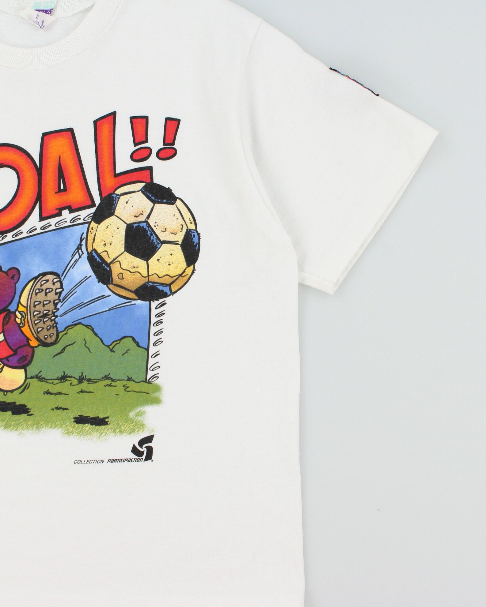 Vintage 1990s GOAL Heavyweight Hum.Eur Design Single Stitch Made In Canada Crewneck T-Shirt - S