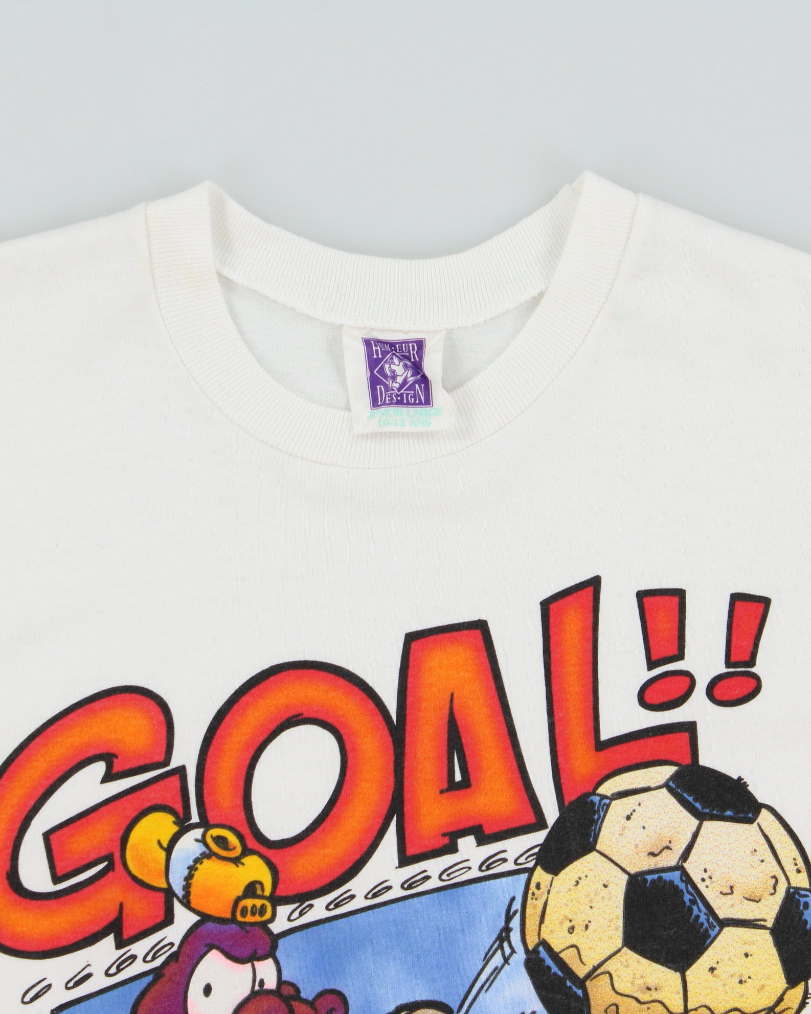Vintage 1990s GOAL Heavyweight Hum.Eur Design Single Stitch Made In Canada Crewneck T-Shirt - S