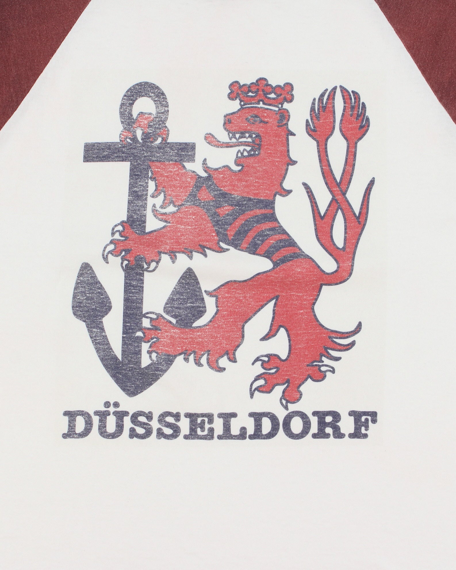 Vintage Y2K 00s Dusseldorf Midweight Crewneck Baseball T-Shirt - L