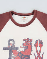Vintage Y2K 00s Dusseldorf Midweight Crewneck Baseball T-Shirt - L