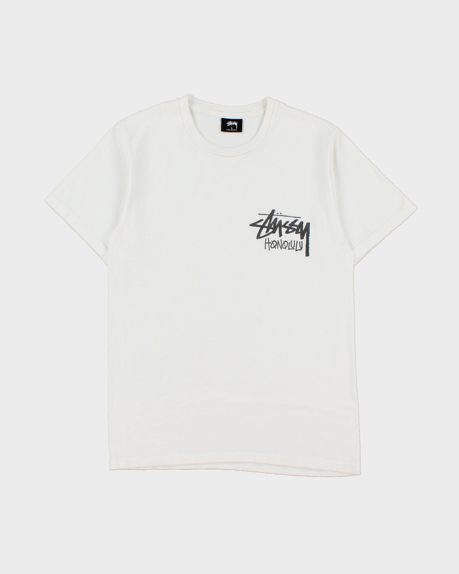 Vintage Stussy Honolulu Heavyweight Crewneck T-Shirt - S
