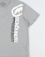 Vintage Y2K 00s Ecko UNLTD Grey Marl Heavyweight Crewneck T-Shirt - XL
