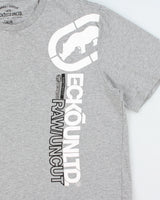 Vintage Y2K 00s Ecko UNLTD Grey Marl Heavyweight Crewneck T-Shirt - XL