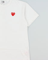 COMME des GARÇONS PLAY Heavyweight Single Stitch Peeping Heart Patch Crewneck T-Shirt - L