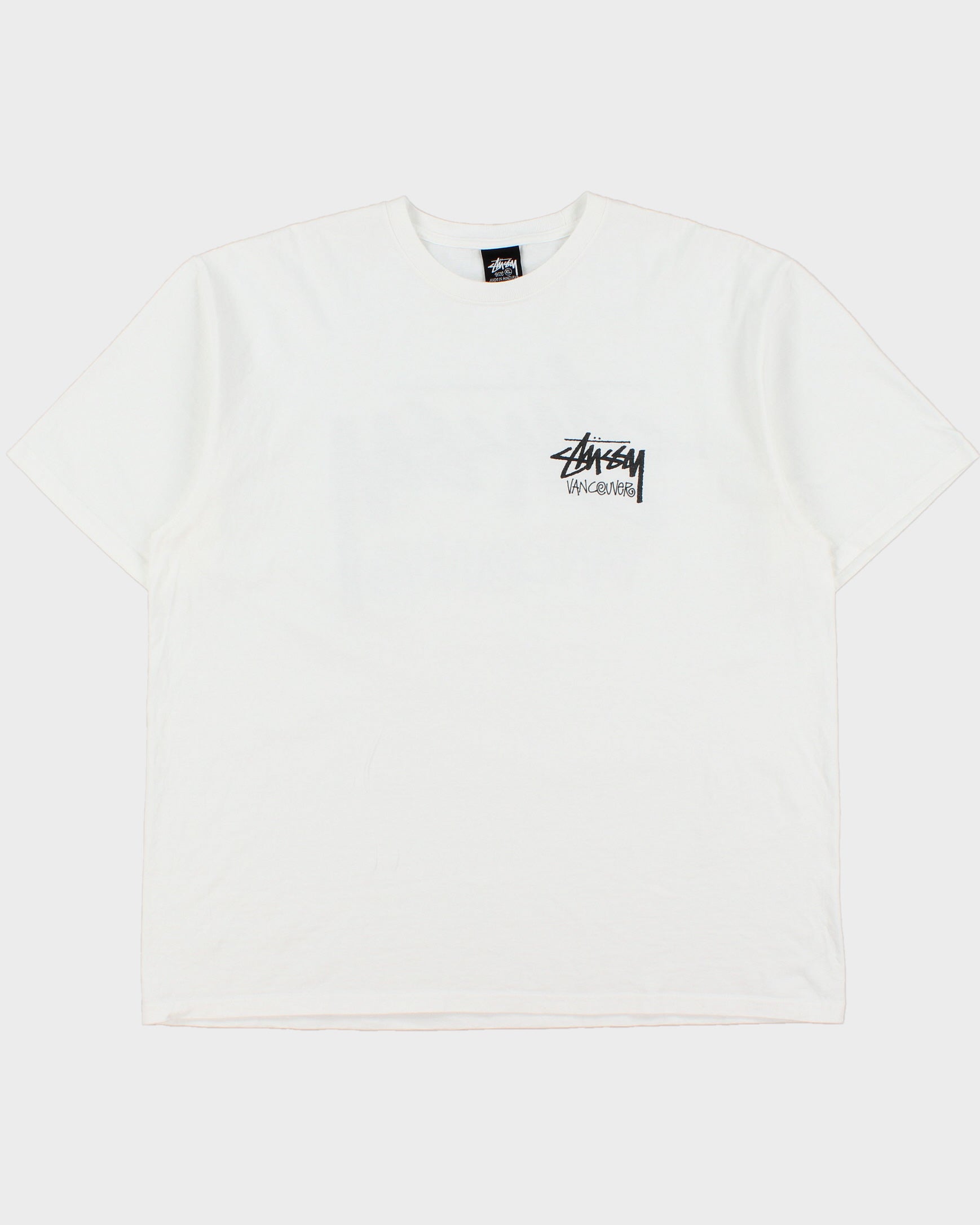 Vintage Stussy Vancouver Heavyweight Big Logo Crewneck T-Shirt - XL
