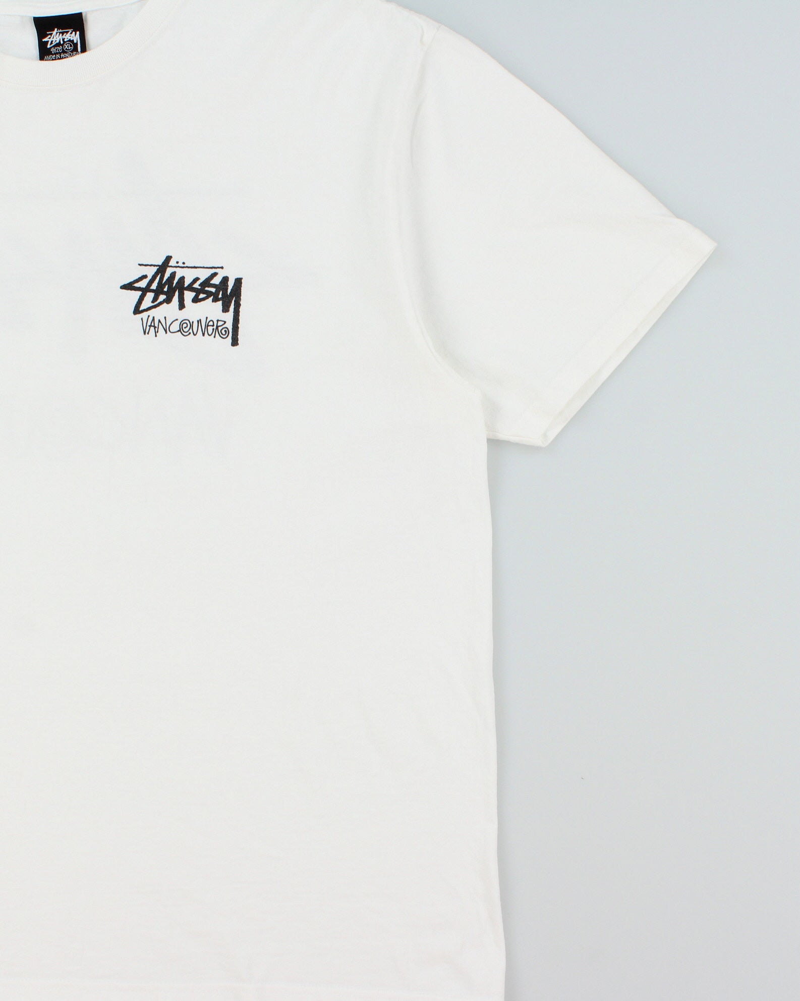 Vintage Stussy Vancouver Heavyweight Big Logo Crewneck T-Shirt - XL