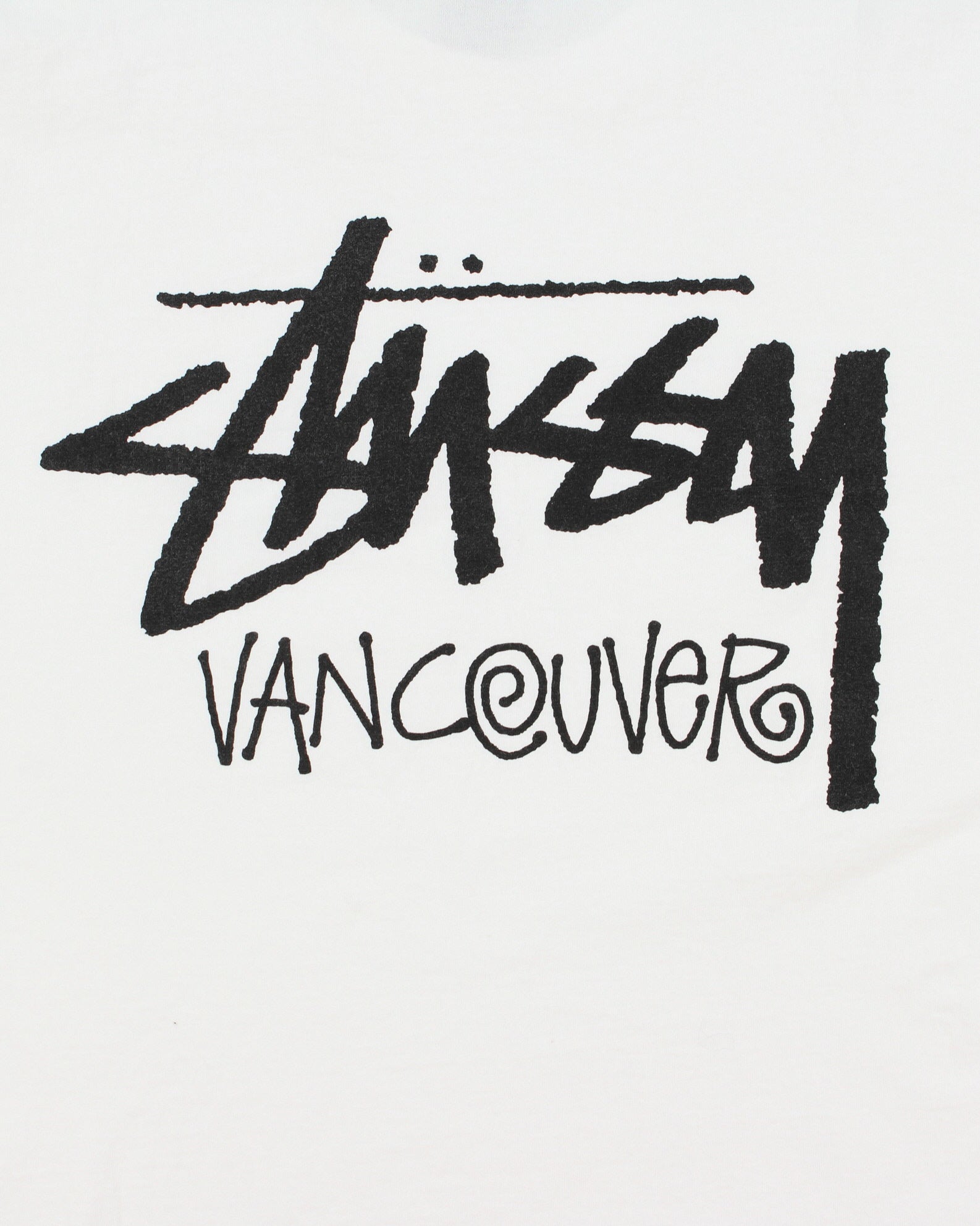 Vintage Stussy Vancouver Heavyweight Big Logo Crewneck T-Shirt - XL