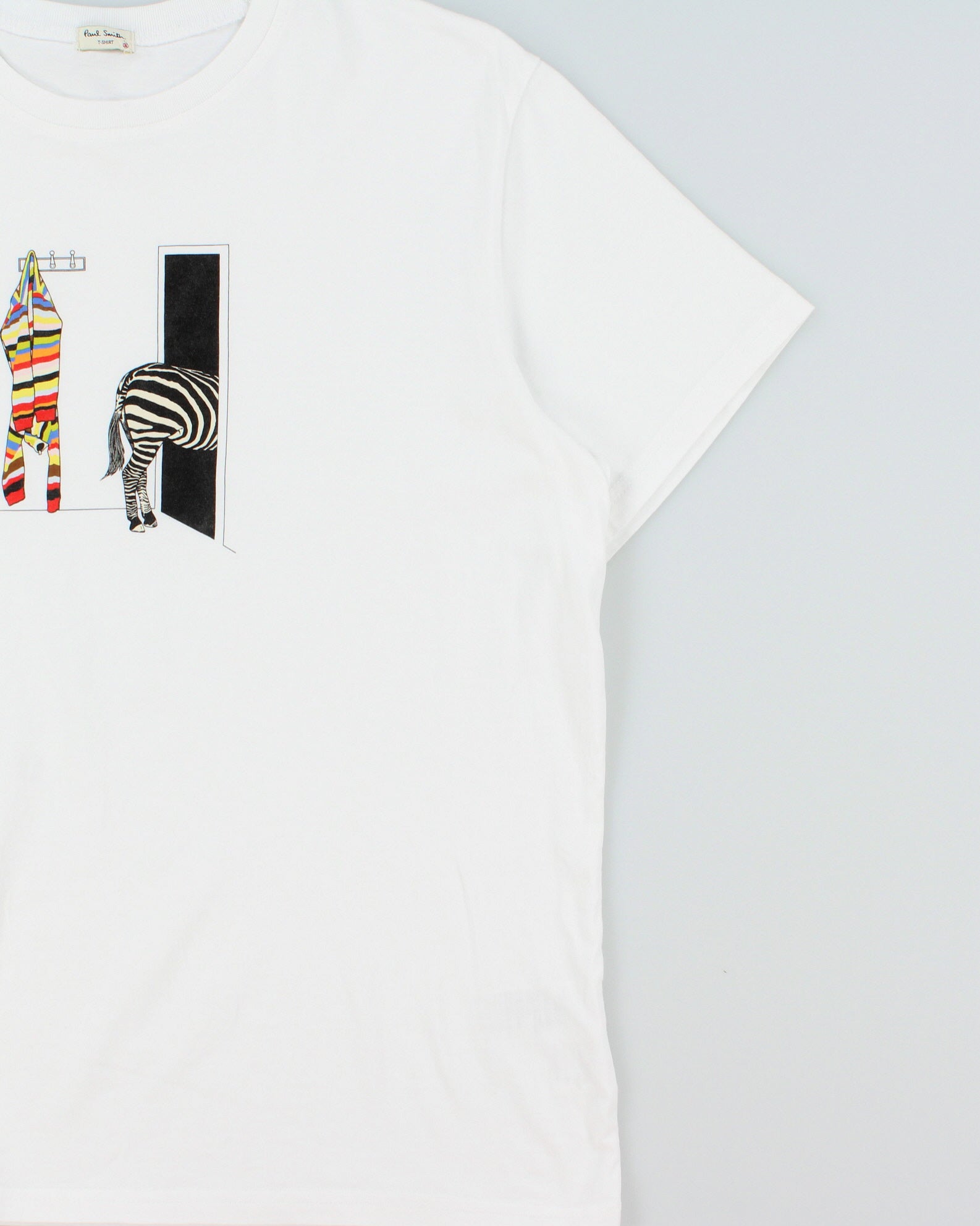 Vintage Y2K 00s Paul Smith Heavyweight Organic Cotton Classic Zebra Crewneck T-Shirt - L