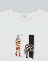 Vintage Y2K 00s Paul Smith Heavyweight Organic Cotton Classic Zebra Crewneck T-Shirt - L