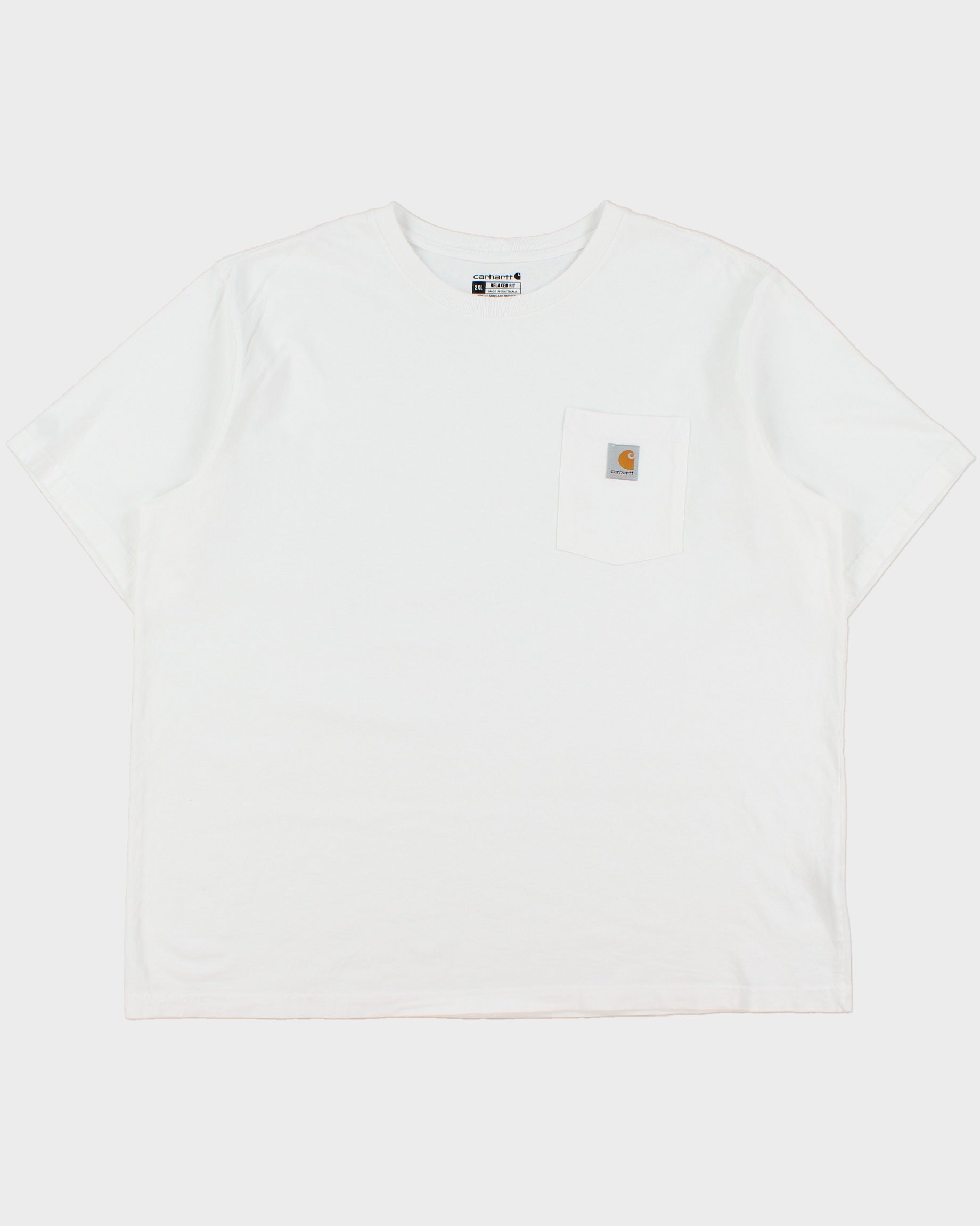 Carhartt White Heavyweight Relaxed Fit Crewneck Pocket T-Shirt - XXL