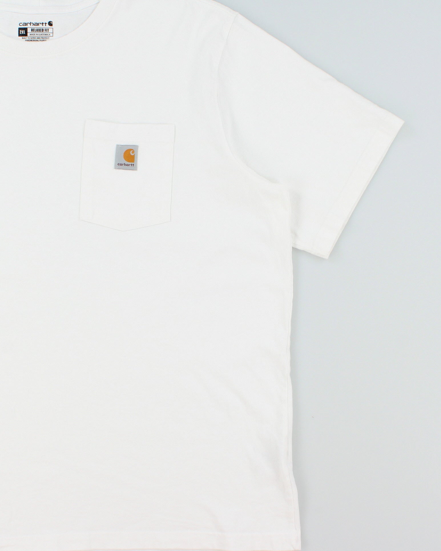 Carhartt White Heavyweight Relaxed Fit Crewneck Pocket T-Shirt - XXL