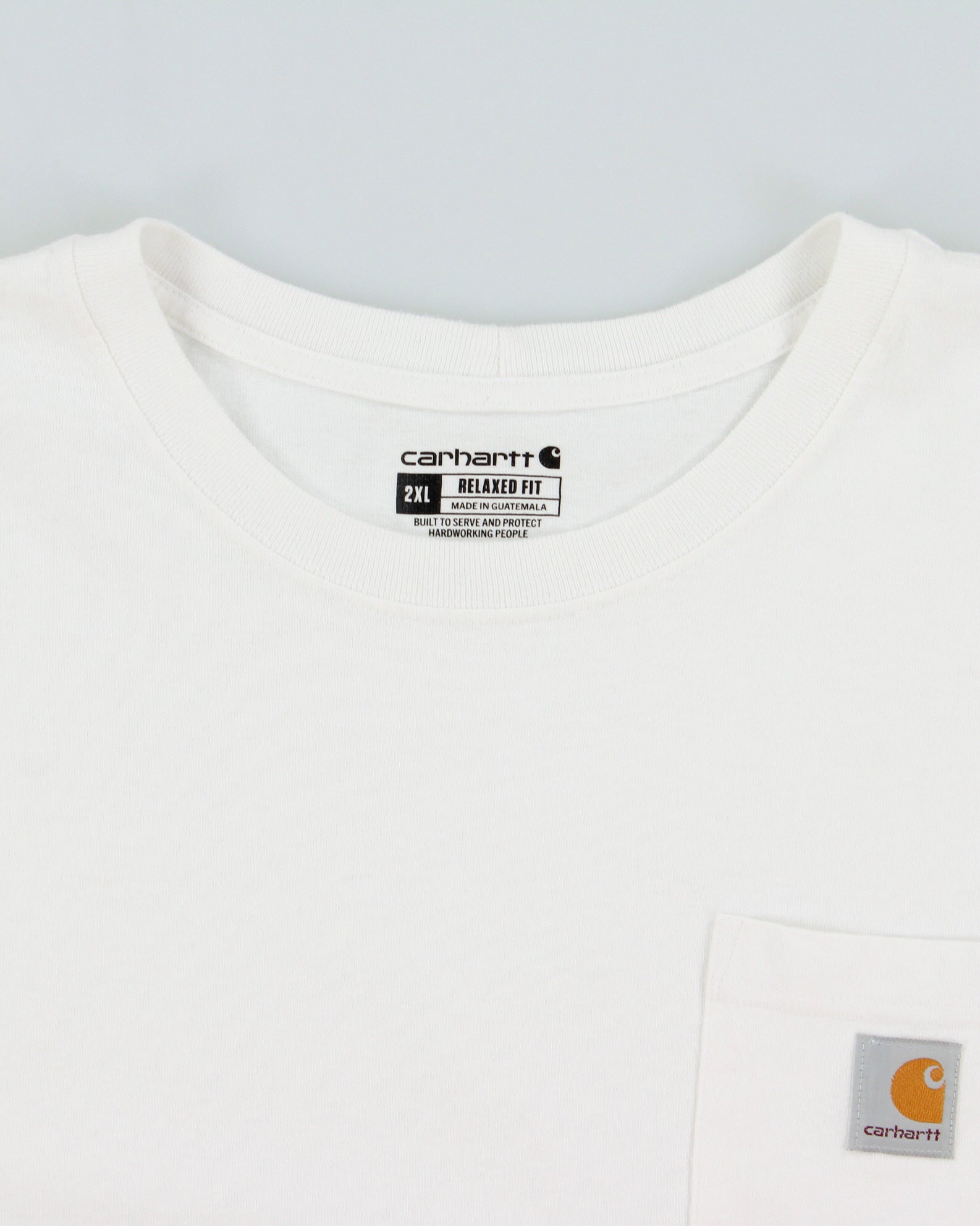 Carhartt White Heavyweight Relaxed Fit Crewneck Pocket T-Shirt - XXL