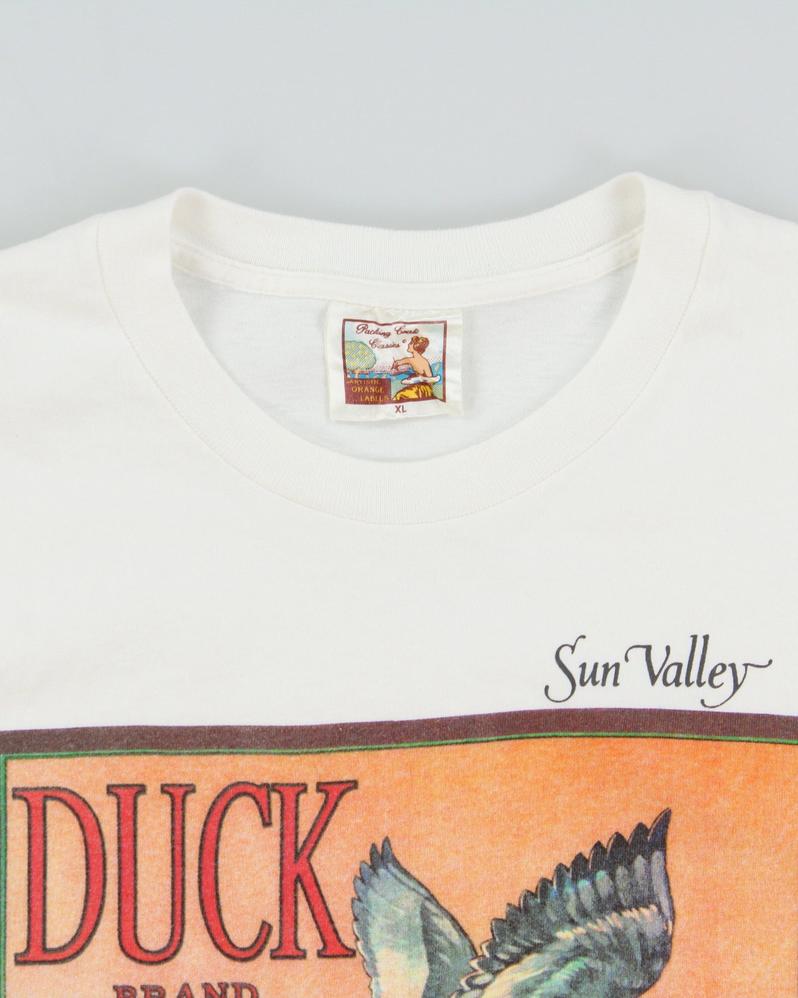 Vintage 1990s Packing Crate Classics Heavyweight Sun Valley Single Stitch Made In USA Crewneck T-Shirt - XL