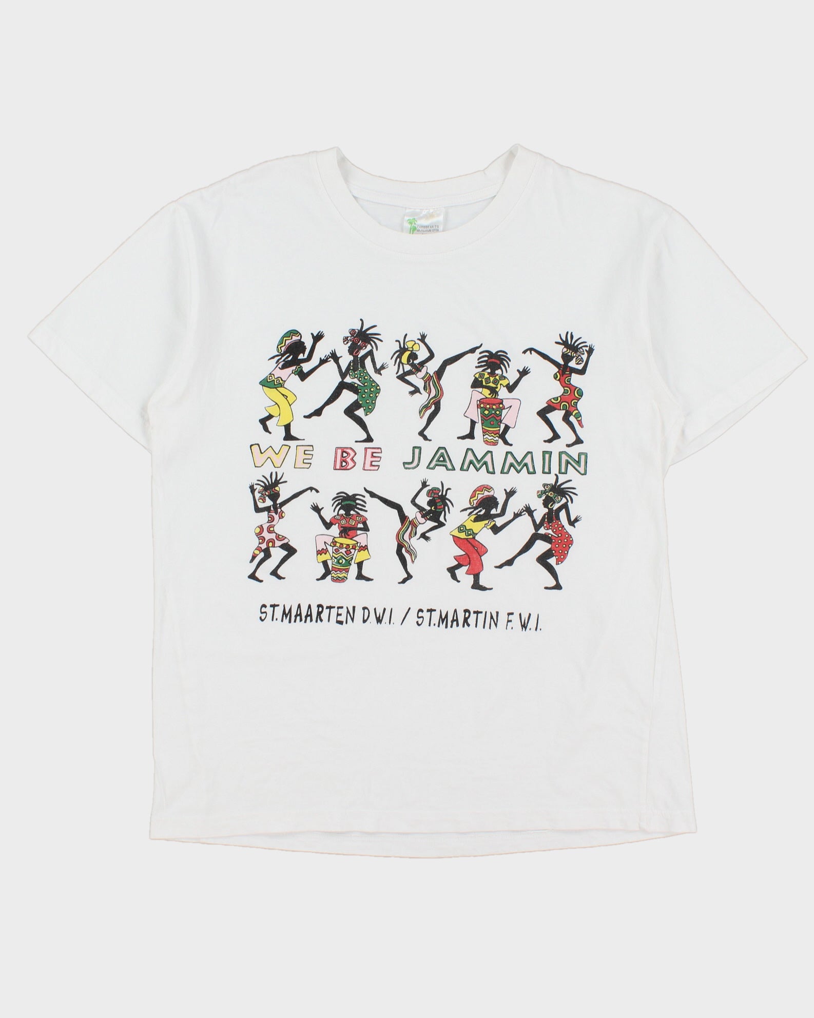 Vintage 1990s We Be Jammin St.Martin Heavyweight Caribbean Crewneck T-Shirt - L