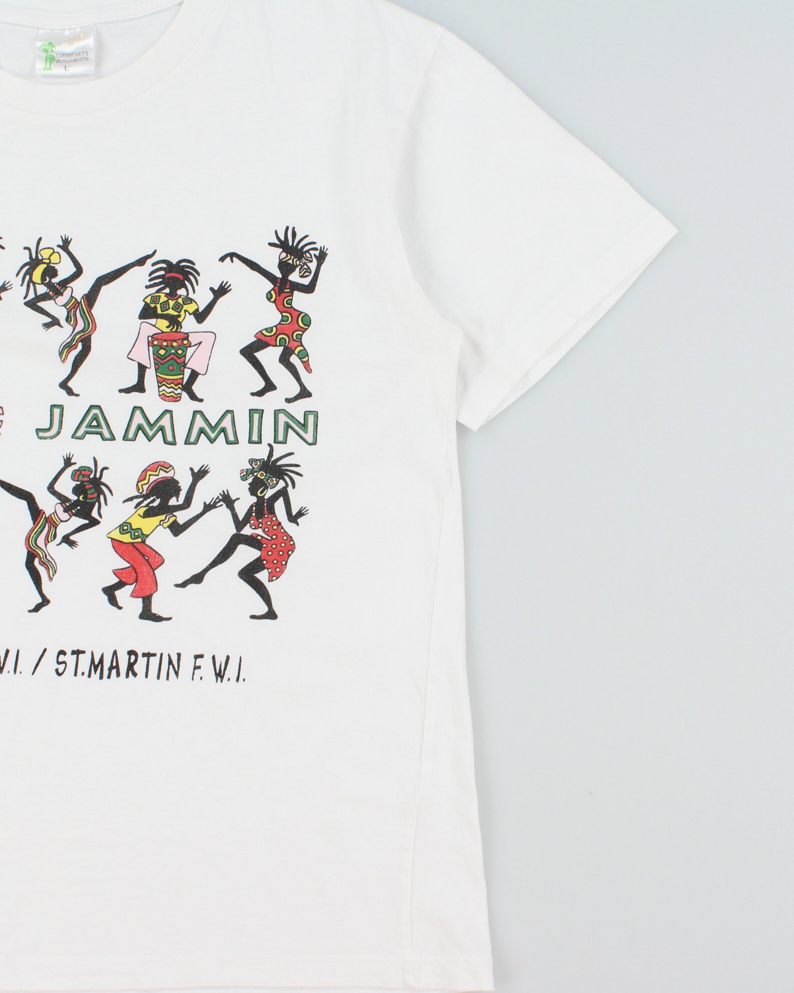 Vintage 1990s We Be Jammin St.Martin Heavyweight Caribbean Crewneck T-Shirt - L