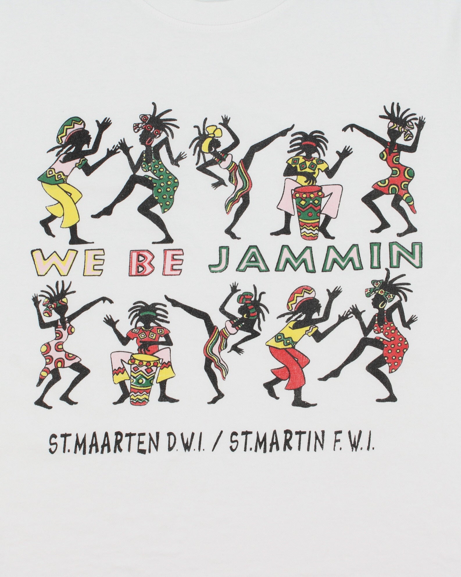 Vintage 1990s We Be Jammin St.Martin Heavyweight Caribbean Crewneck T-Shirt - L