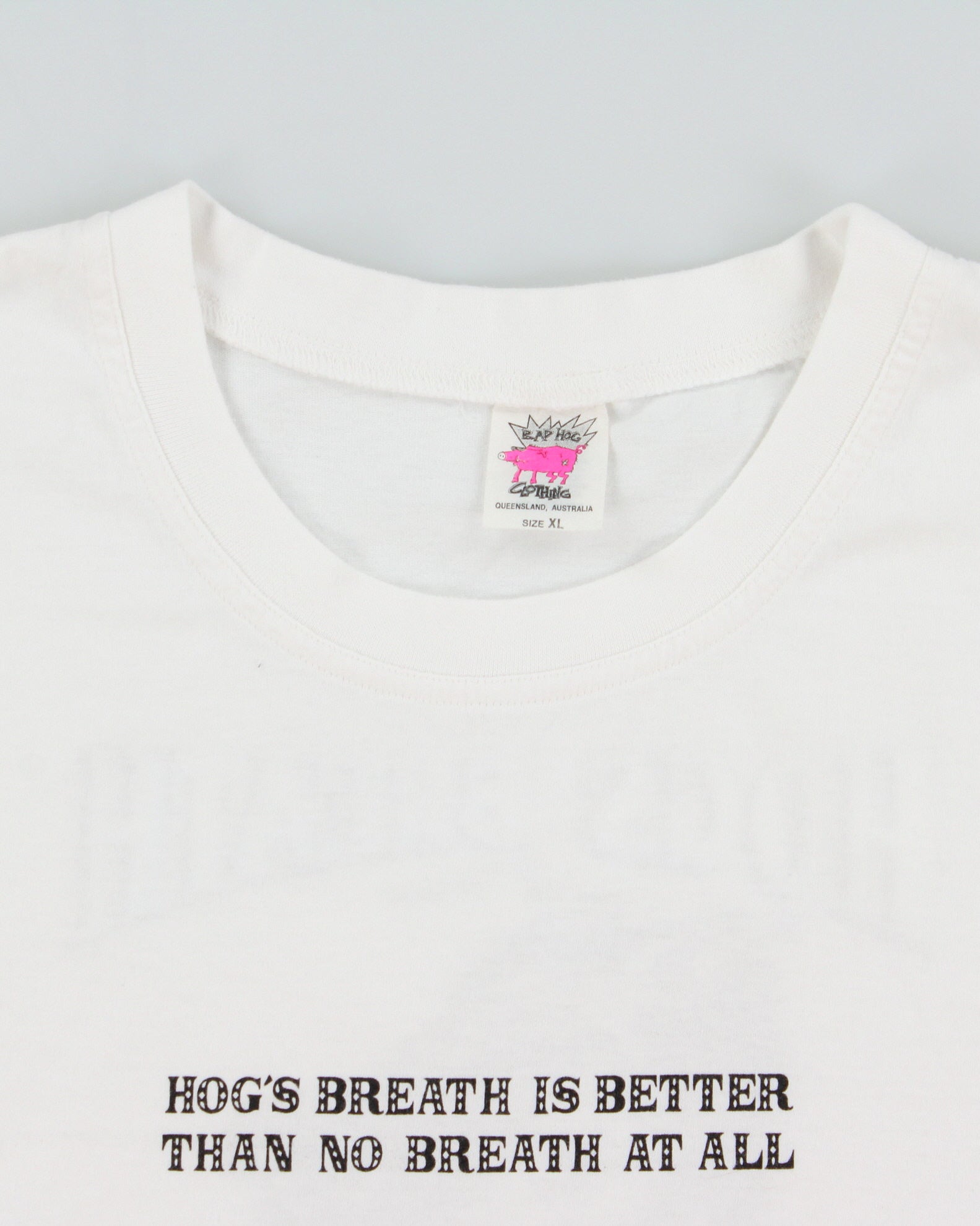 Vintage Y2K 00s Hogs Breath Cafe Bondi Beach Heavyweight Bap Hog Made In Aus Crewneck T-Shirt - XL