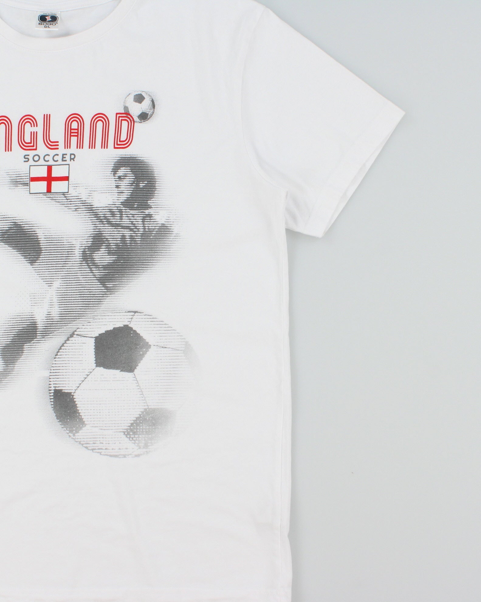 Vintage Y2K 00s England Football Heavyweight Sogo Soccer Crewneck T-Shirt - L