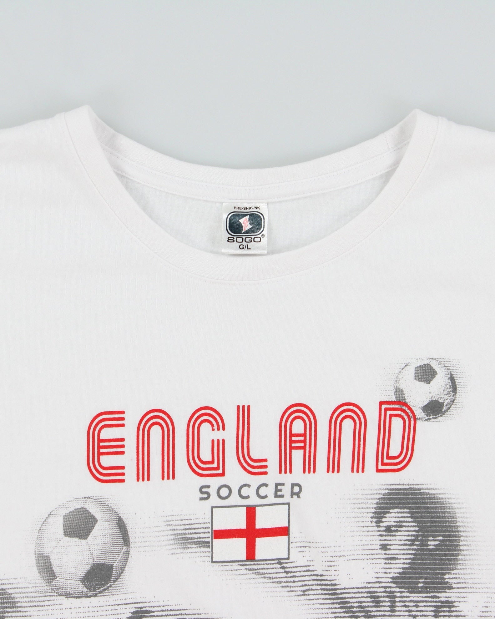 Vintage Y2K 00s England Football Heavyweight Sogo Soccer Crewneck T-Shirt - L