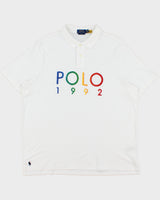 Vintage Polo Ralph Lauren 1992 Embroidered Stadium Classic Fit Short Sleeve Polo Shirt - XL