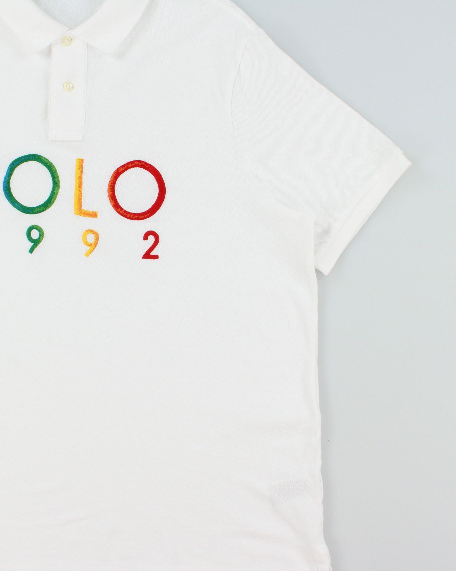 Vintage Polo Ralph Lauren 1992 Embroidered Stadium Classic Fit Short Sleeve Polo Shirt - XL