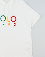 Vintage Polo Ralph Lauren 1992 Embroidered Stadium Classic Fit Short Sleeve Polo Shirt - XL