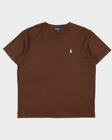 Vintage Y2K 00s Polo Ralph Lauren Heavyweight Single Stitch V-Neck T-Shirt - L
