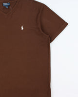 Vintage Y2K 00s Polo Ralph Lauren Heavyweight Single Stitch V-Neck T-Shirt - L