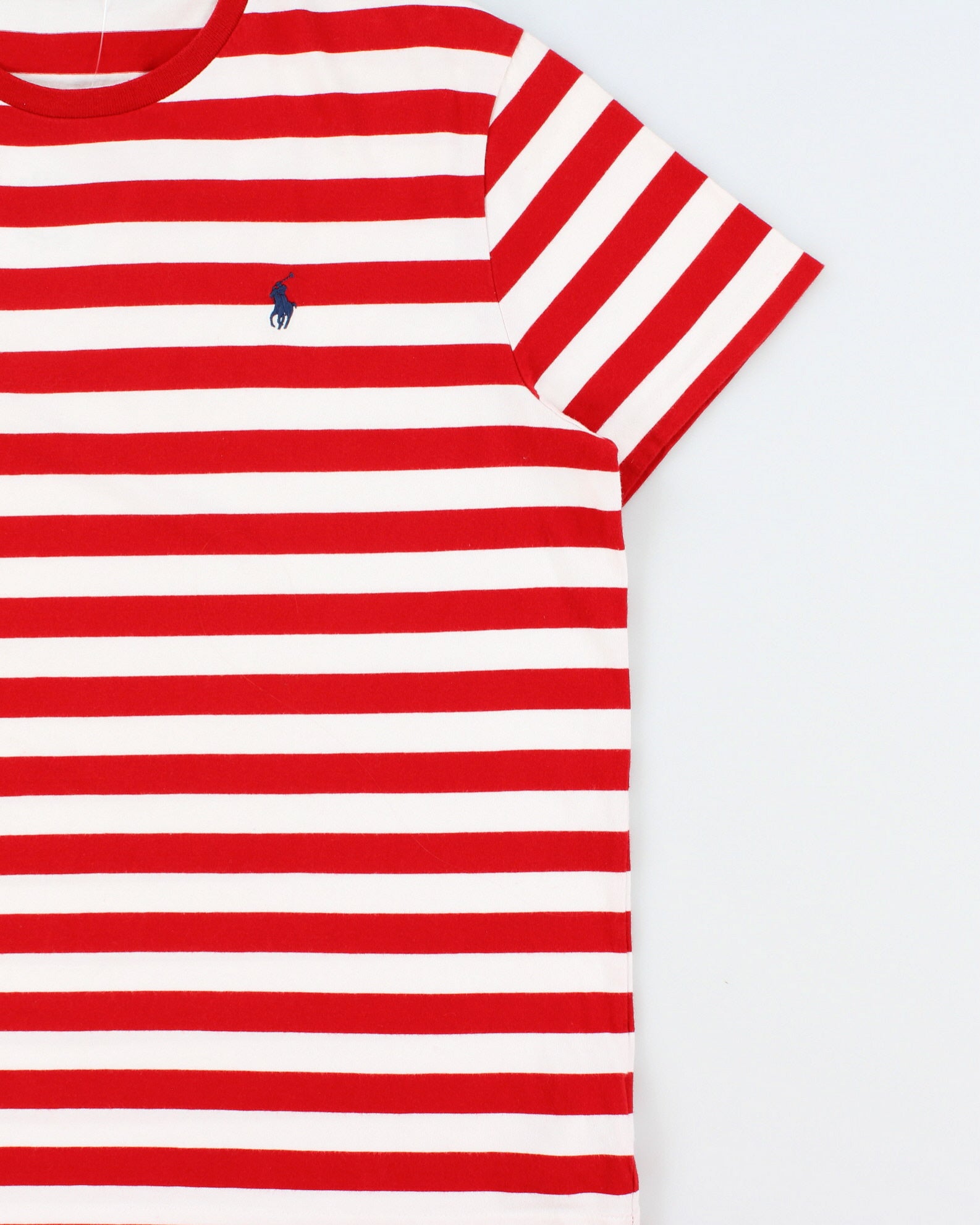 Vintage Polo Ralph Lauren Heavyweight Striped Single Stitch Crewneck T-Shirt - L