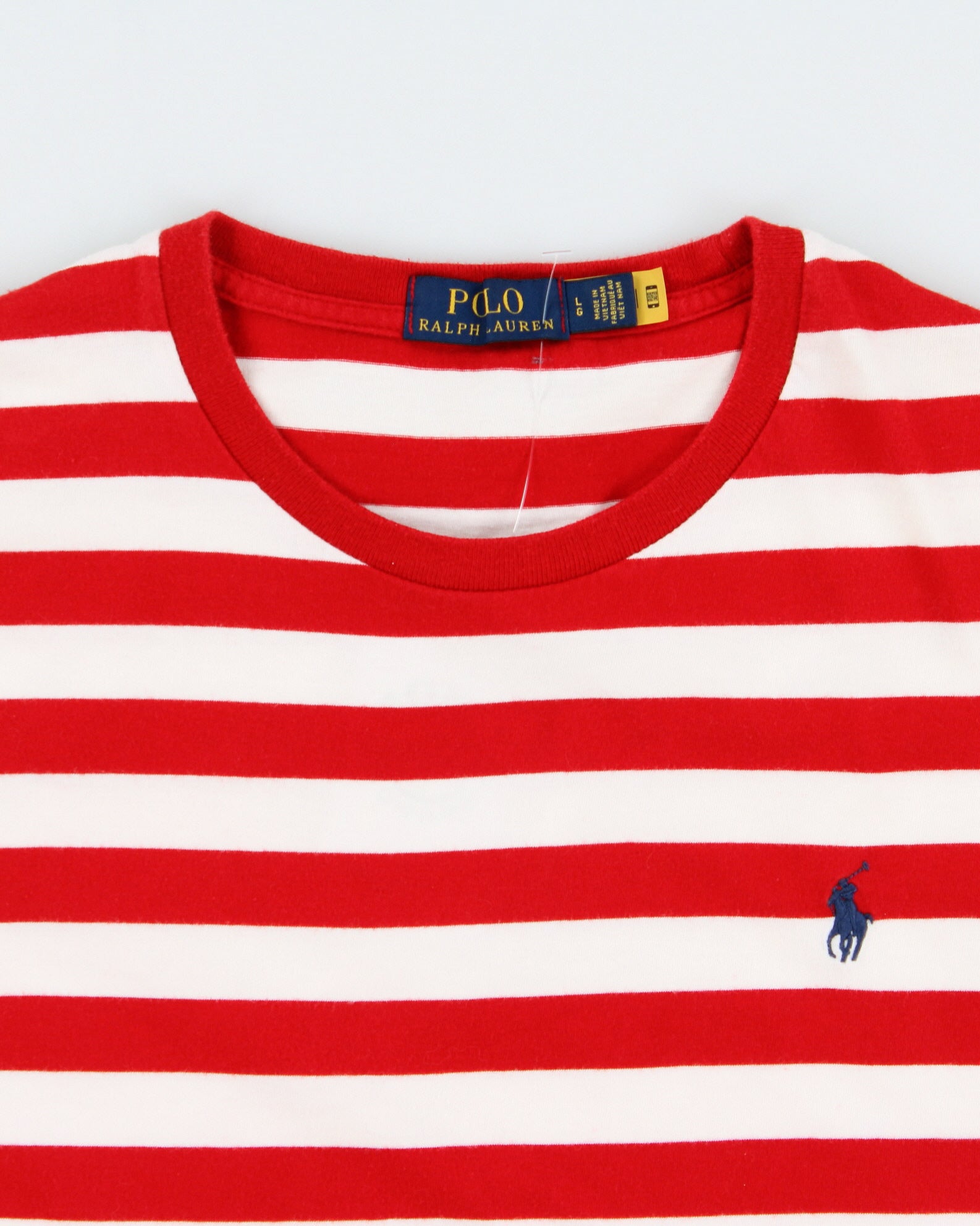 Vintage Polo Ralph Lauren Heavyweight Striped Single Stitch Crewneck T-Shirt - L